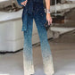 One Sleeve Disco Top with Floor Length Trousers and Asymmetric Shoulder Design
