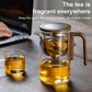 Water Separation Tea Brewing Teapot with Built-In Infuser and Precision Pour Spout