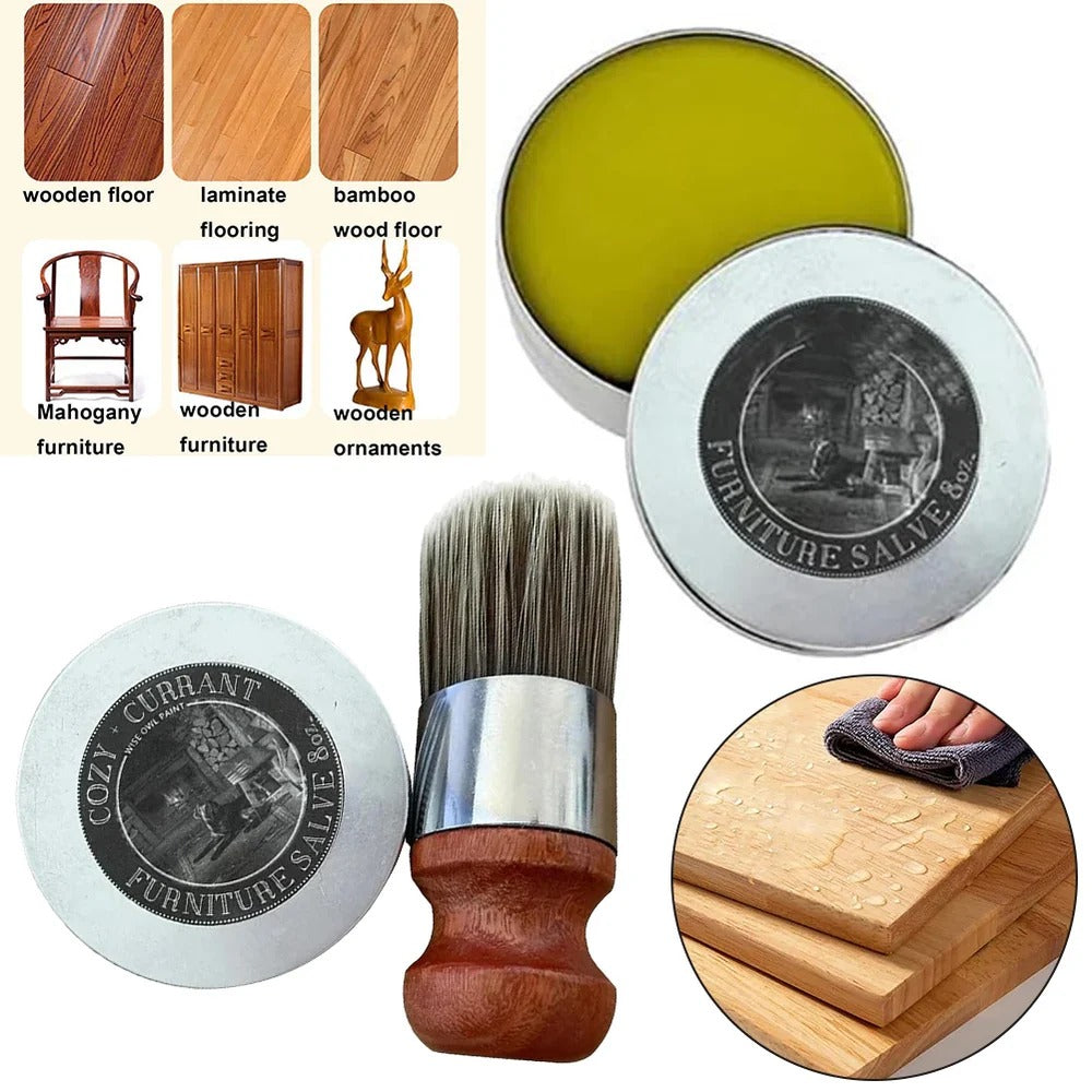Natural Leather Conditioning Cream with Brush Applicator and Moisture Protection