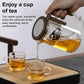 Water Separation Tea Brewing Teapot with Built-In Infuser and Precision Pour Spout
