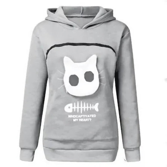 Pullover Hoodie with Front Carry Pouch for Holding Small Pets
