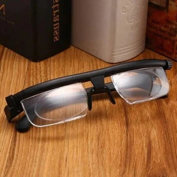 Adjustable Focus Glasses for Near and Far Vision with Dial-Control Precision Adjustment