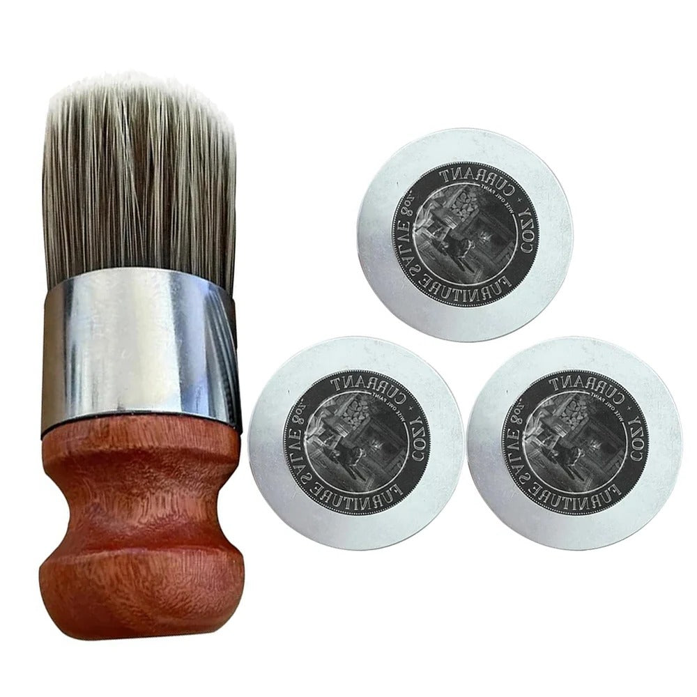 Natural Leather Conditioning Cream with Brush Applicator and Moisture Protection