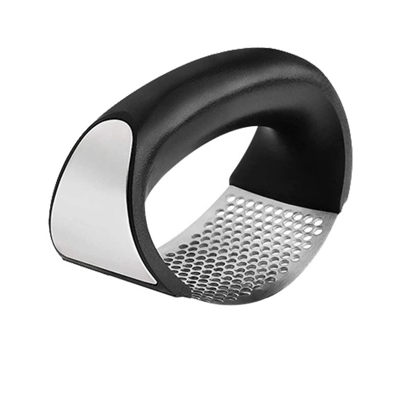 Curved Garlic Press Rocker with Bottle Opener and Multi-Ingredient Function