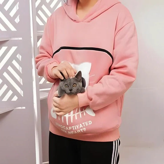 Pullover Hoodie with Front Carry Pouch for Holding Small Pets