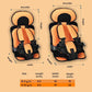 Child Protection Booster Cushion Seat with Integrated Safety Harness for Car Travel