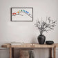 Sea Glass Rainbow Birds Wall Art with Driftwood Base and Hand-Positioned Design
