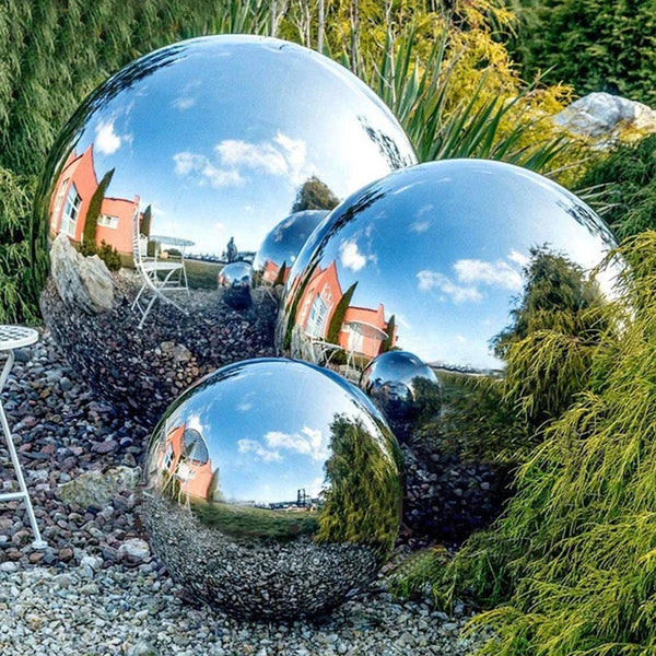 Polished Stainless Steel Garden Viewing Spheres