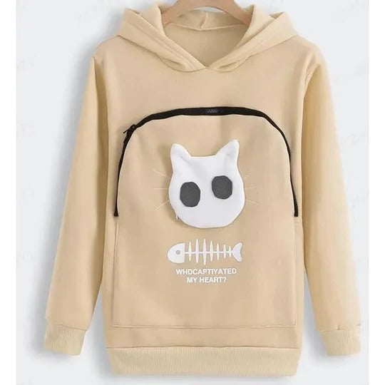 Pullover Hoodie with Front Carry Pouch for Holding Small Pets