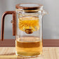 Water Separation Tea Brewing Teapot with Built-In Infuser and Precision Pour Spout