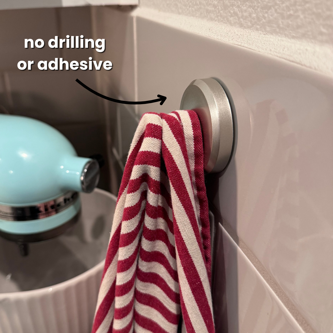 Suction Cup Hooks with 15 Pound Capacity for Glass and Tile Surfaces