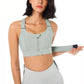 High Support Zip Front Sports Bra