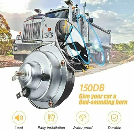 Loud Train Horn with Built-in Compressor and Universal Mounting
