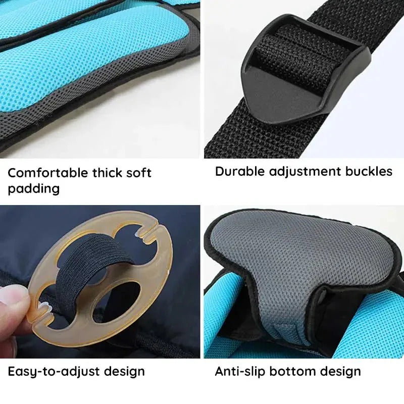 Child Protection Booster Cushion Seat with Integrated Safety Harness for Car Travel