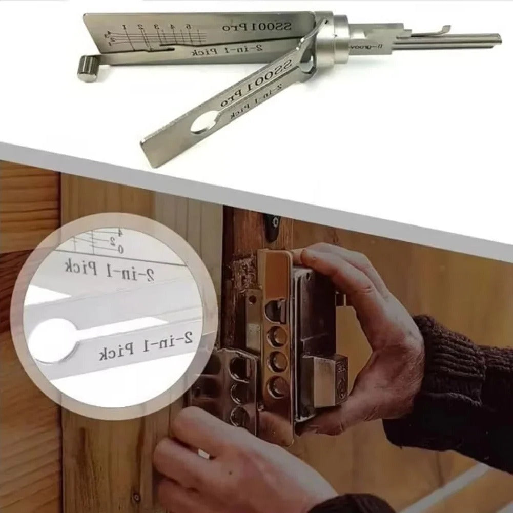 Key Pin Decoder Printable 2-in-1 Key Decoder and Lock Pick Tool for Professional Use