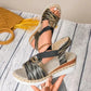 Women’s Breathable Arch Support Slip-On Wedge Sandals