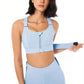 High Support Zip Front Sports Bra