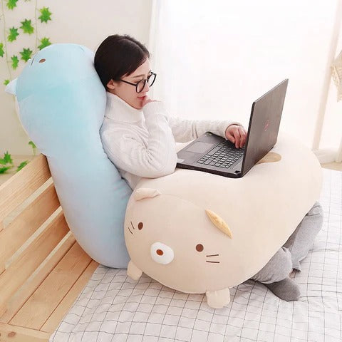 Soft Cartoon Plush Toy with Cotton Filling and Squeezable Design, 15-30 Inches