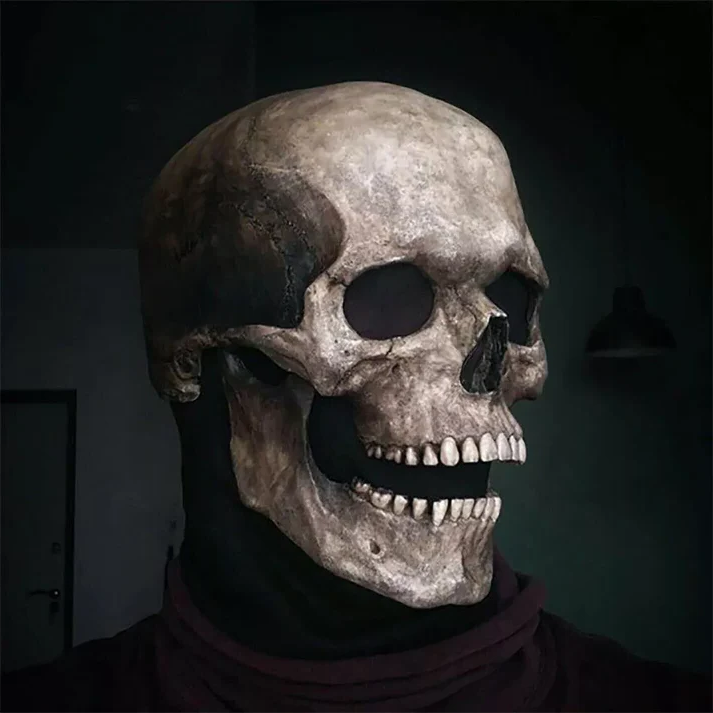 Skull Mask with Movable Jaw and Realistic Bone Details, Full Head Coverage All Vera Mart