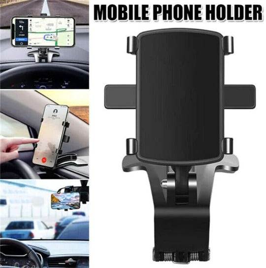 Adjustable 360-Degree Car Phone Mount for Hands-Free Driving Use