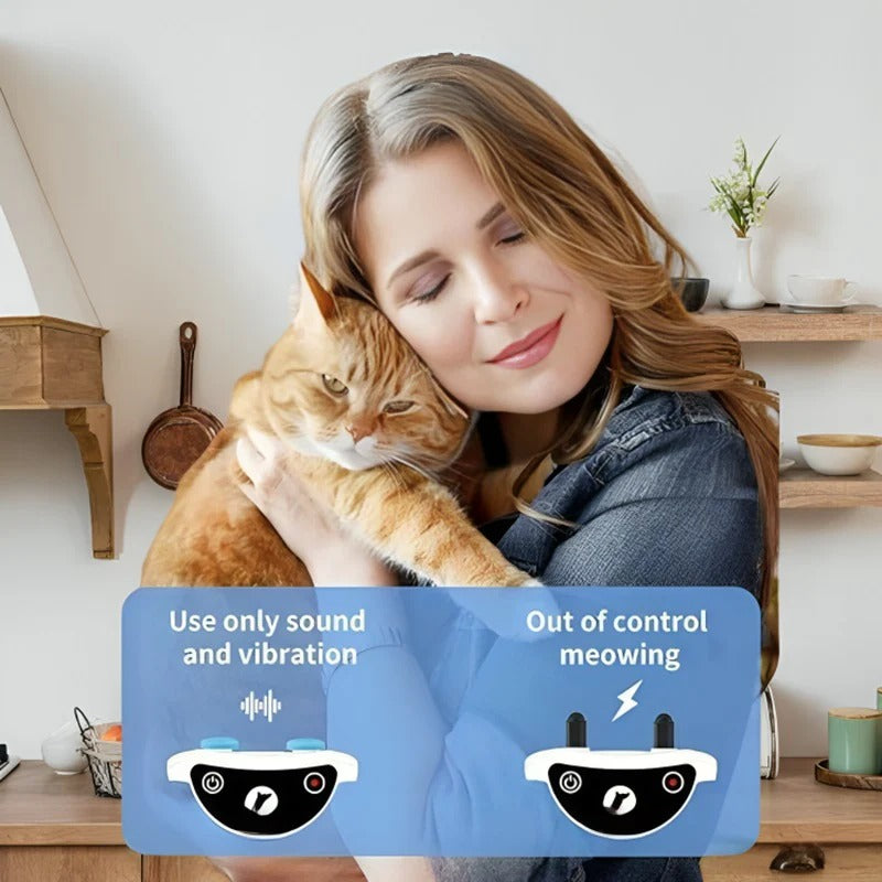 Cat Training Collar with Sound Detection and Vibration Correction, Rechargeable