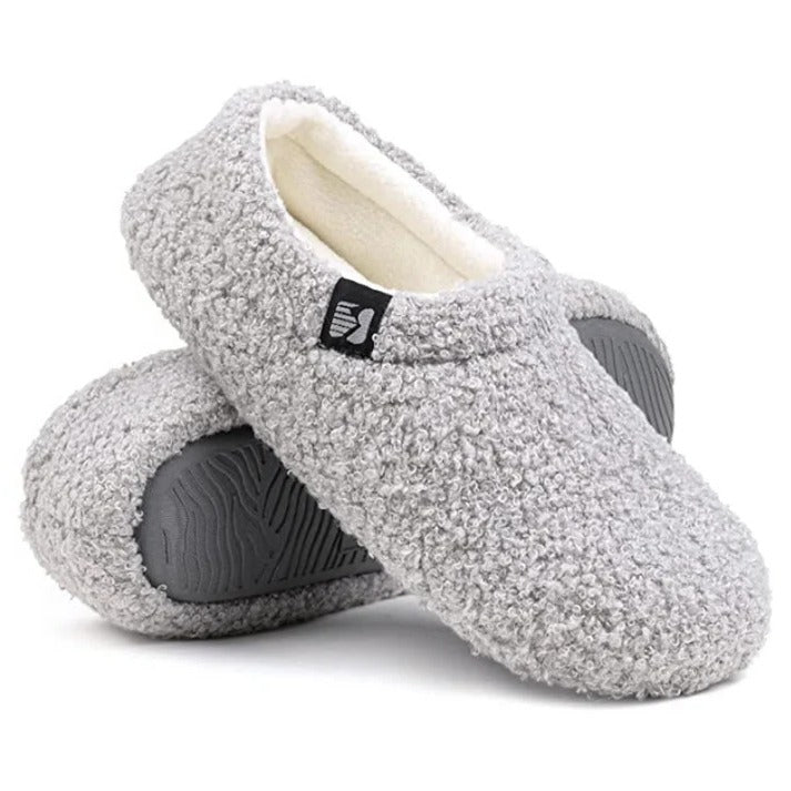 Sherpa Fleece Slipper with Memory Foam Footbed and Rubber Sole, Machine Washable