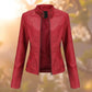 Women’s Stand Collar Jacket with Structured Silhouette