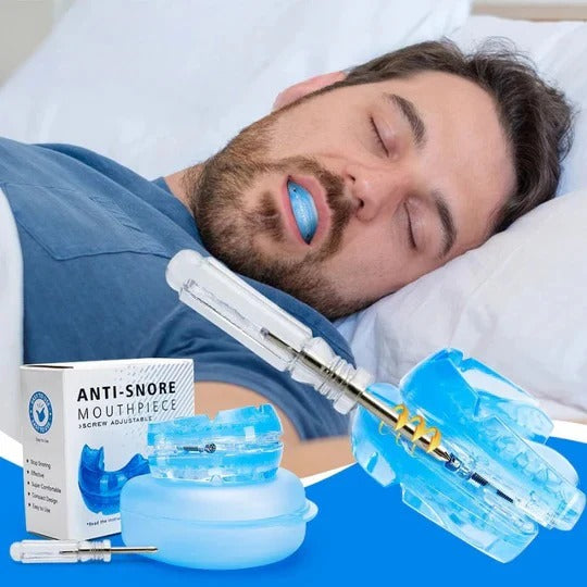 Adjustable Anti-Snore Mouthpiece for Nighttime Jaw Positioning and Airflow Support