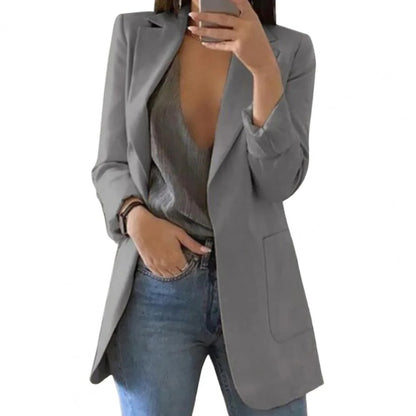 Women's Long Blazer for Formal and Casual Wear