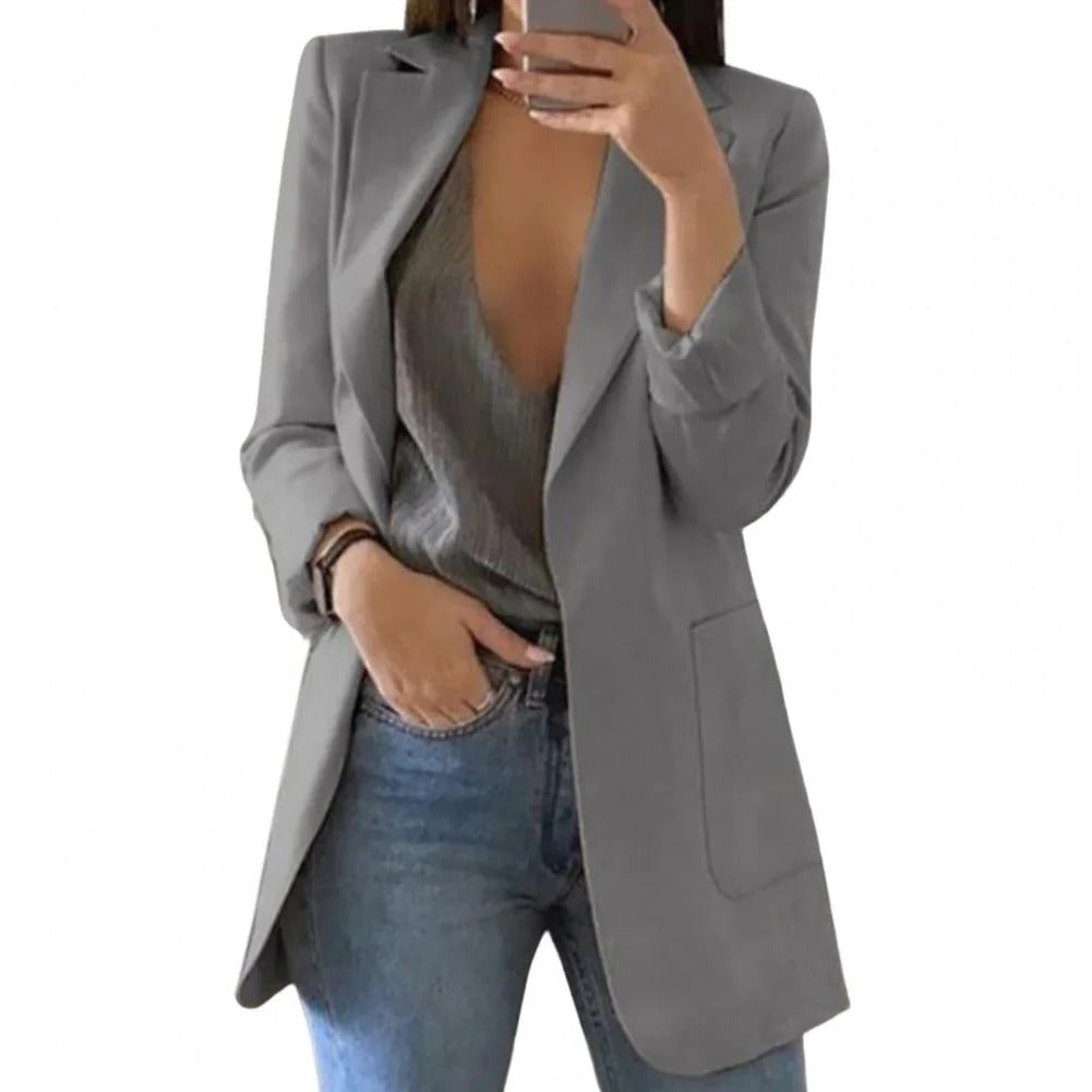 Women's Long Blazer for Formal and Casual Wear