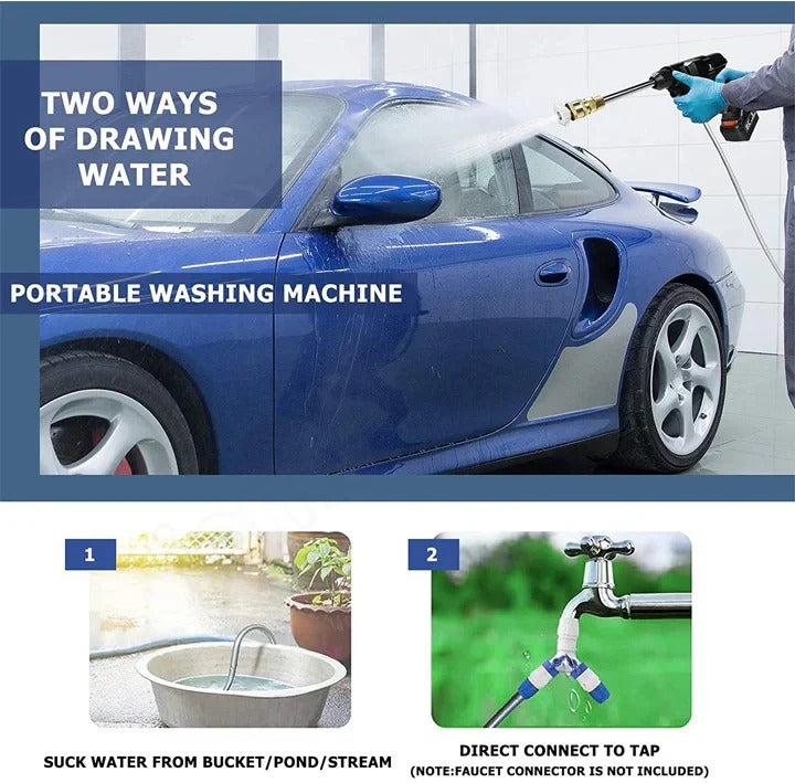 Cordless High Pressure Washer with Dual Rechargeable Batteries
