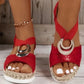 Women’s Breathable Arch Support Slip-On Wedge Sandals
