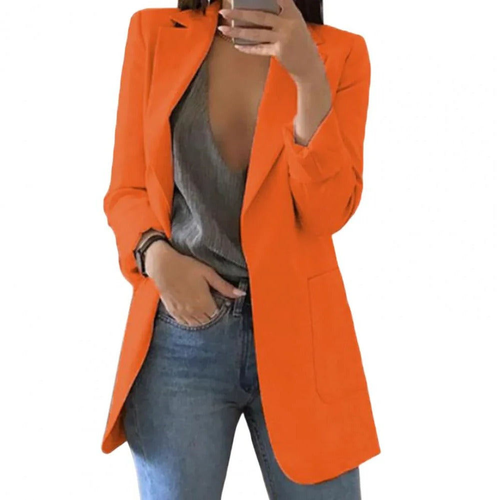 Women's Long Blazer for Formal and Casual Wear