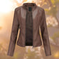 Women’s Stand Collar Jacket with Structured Silhouette