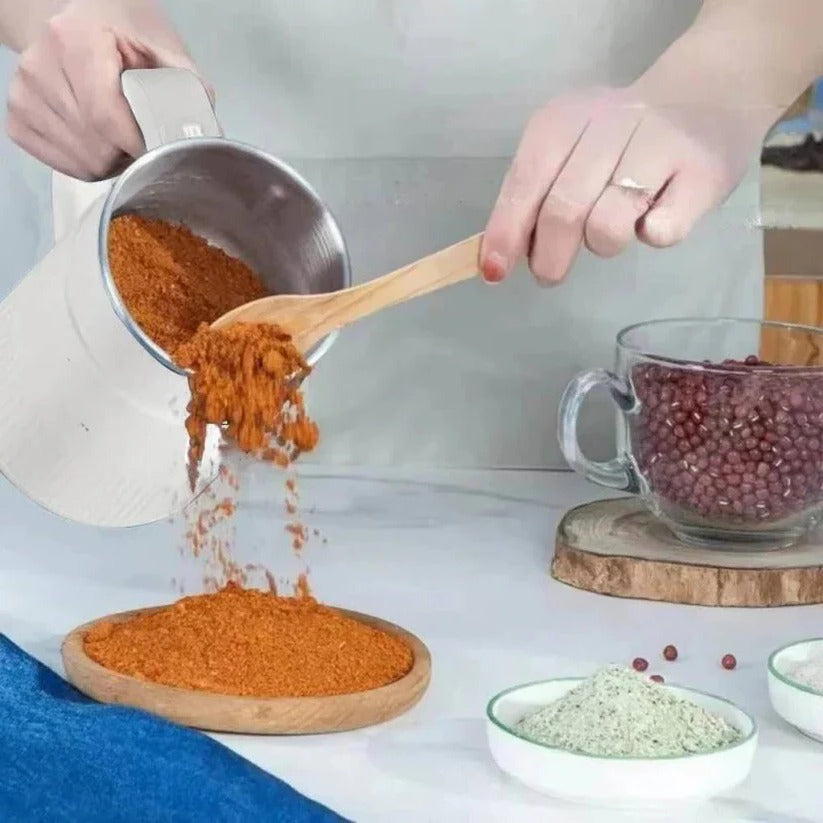 Electric Grain Mill with Stainless Steel Container and Single Button Operation