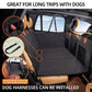 Pet Car Seat Bridge with Waterproof Cushioning and Storage Compartments for Dogs