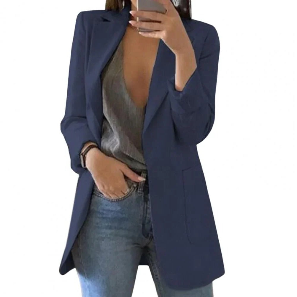 Women's Long Blazer for Formal and Casual Wear