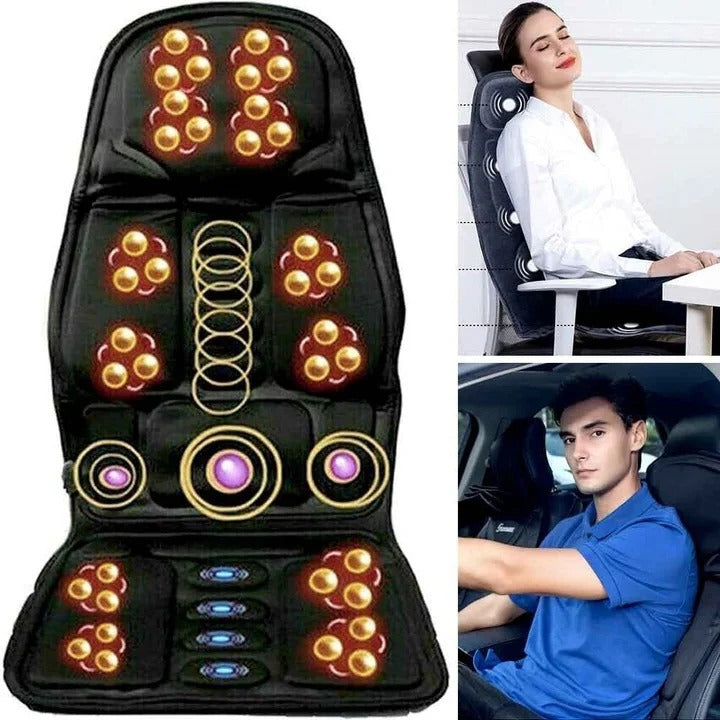 8-Mode Massage Chair Pad with Heated Back and Neck Support