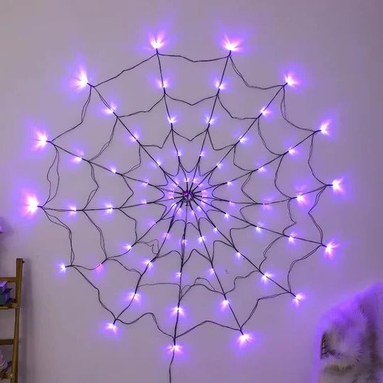 Halloween Spider Web Lights for Outdoor and Indoor Decorative Display