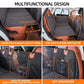 Pet Car Seat Bridge with Waterproof Cushioning and Storage Compartments for Dogs