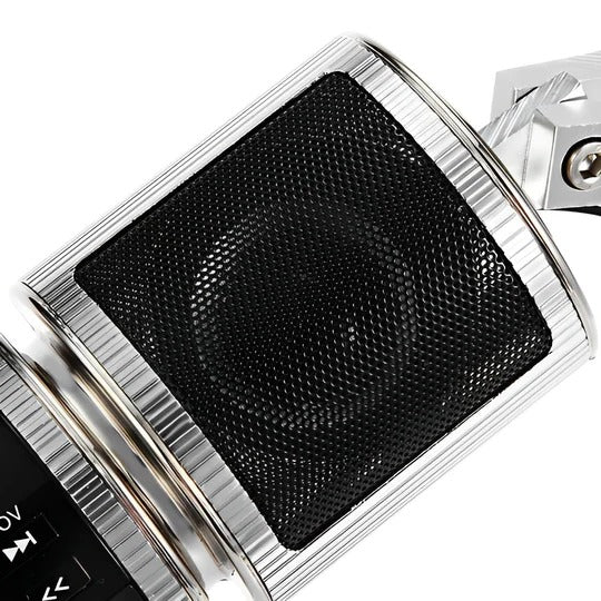 Handlebar-Mounted Bluetooth Motorcycle Speaker System