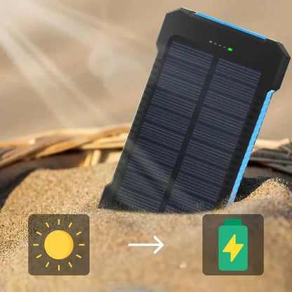 500,000 mAh Solar Charger Power Bank with Dual USB Outputs