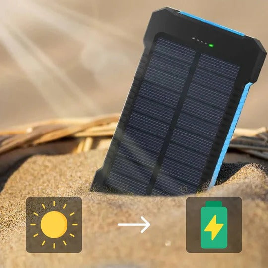 500,000 mAh Solar Charger Power Bank with Dual USB Outputs