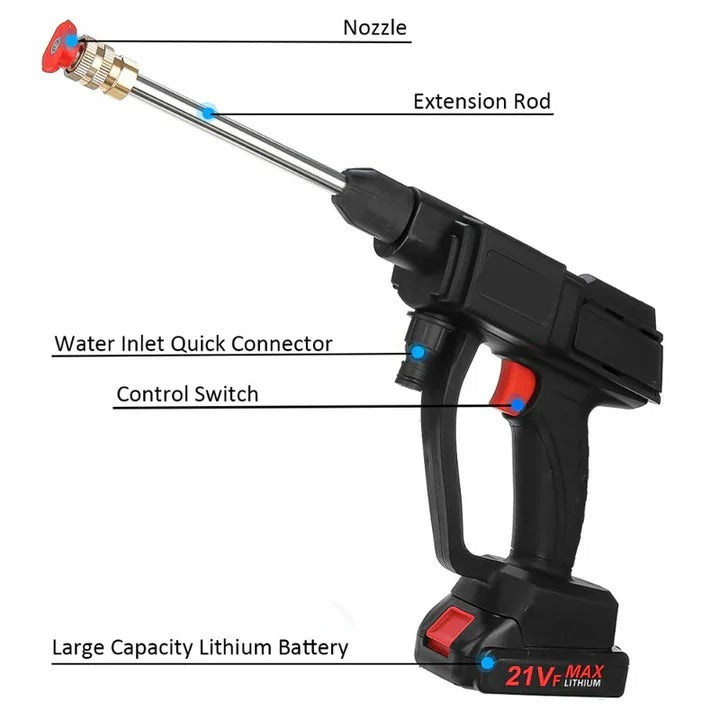 Cordless High Pressure Washer with Dual Rechargeable Batteries