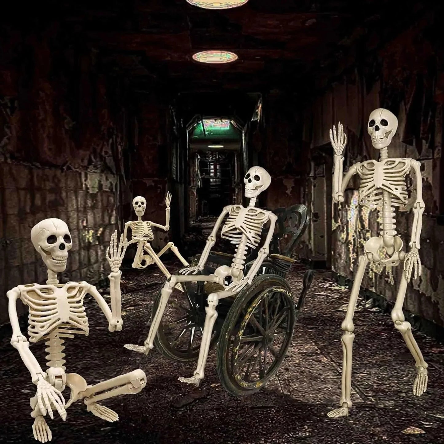 Life-Size Halloween Skeleton Decoration with Adjustable Joints