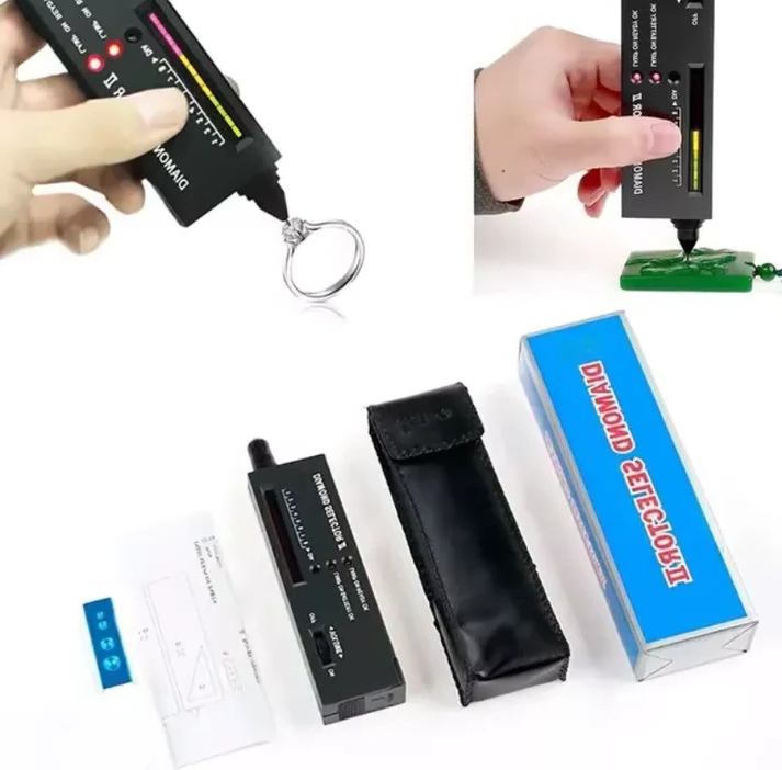 Portable Diamond Authenticity Tester with LED Display and Audio Alert, Calibration Tool Included