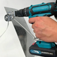 Drill-Powered Sheet Metal Cutter with Chuck Attachment and Portable Design