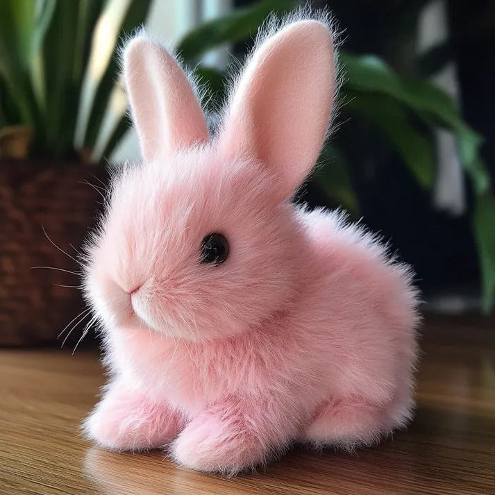Interactive Plush Bunny with Voice Activation and Touch Response