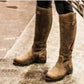 Women's Water-Resistant Boots with Removable Insole and Traction Rubber Sole, 12in Shaft