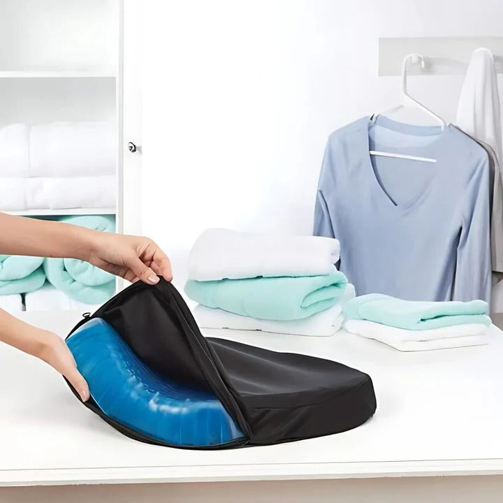 Gel Seat Cushion with Honeycomb Structure and Tailbone Support for Office Chairs, Cars, Wheelchairs